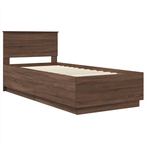 Σκελετός Κρεβατιού με κεφαλάρι Καφέ Ξύλο Δρυός 70 x 190 cm