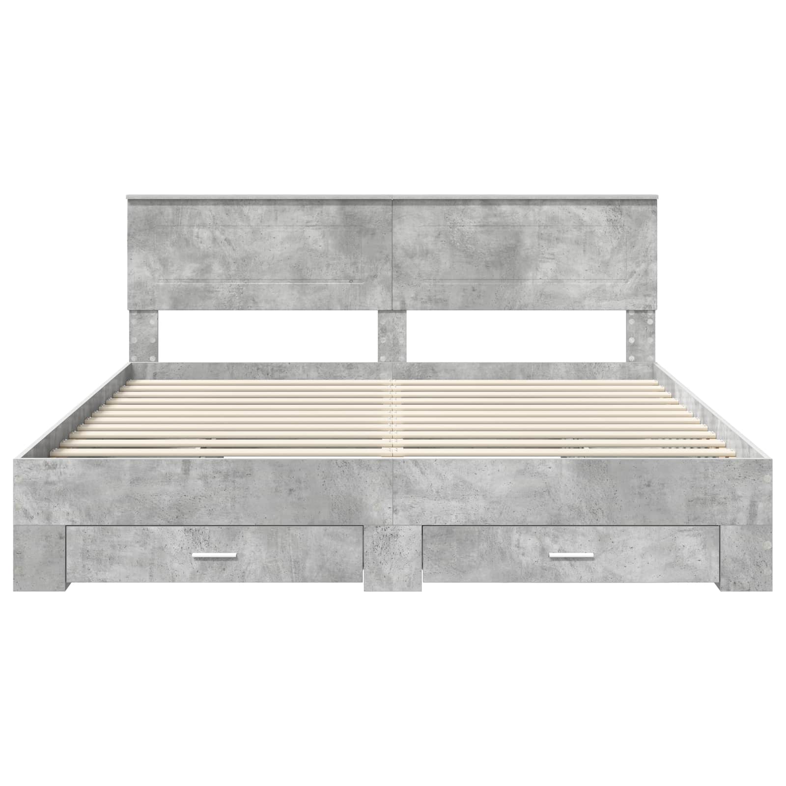 Σκελετός Κρεβατιού με κεφαλάρι Σκυρόδεμα Γκρι 180 x 200 cm