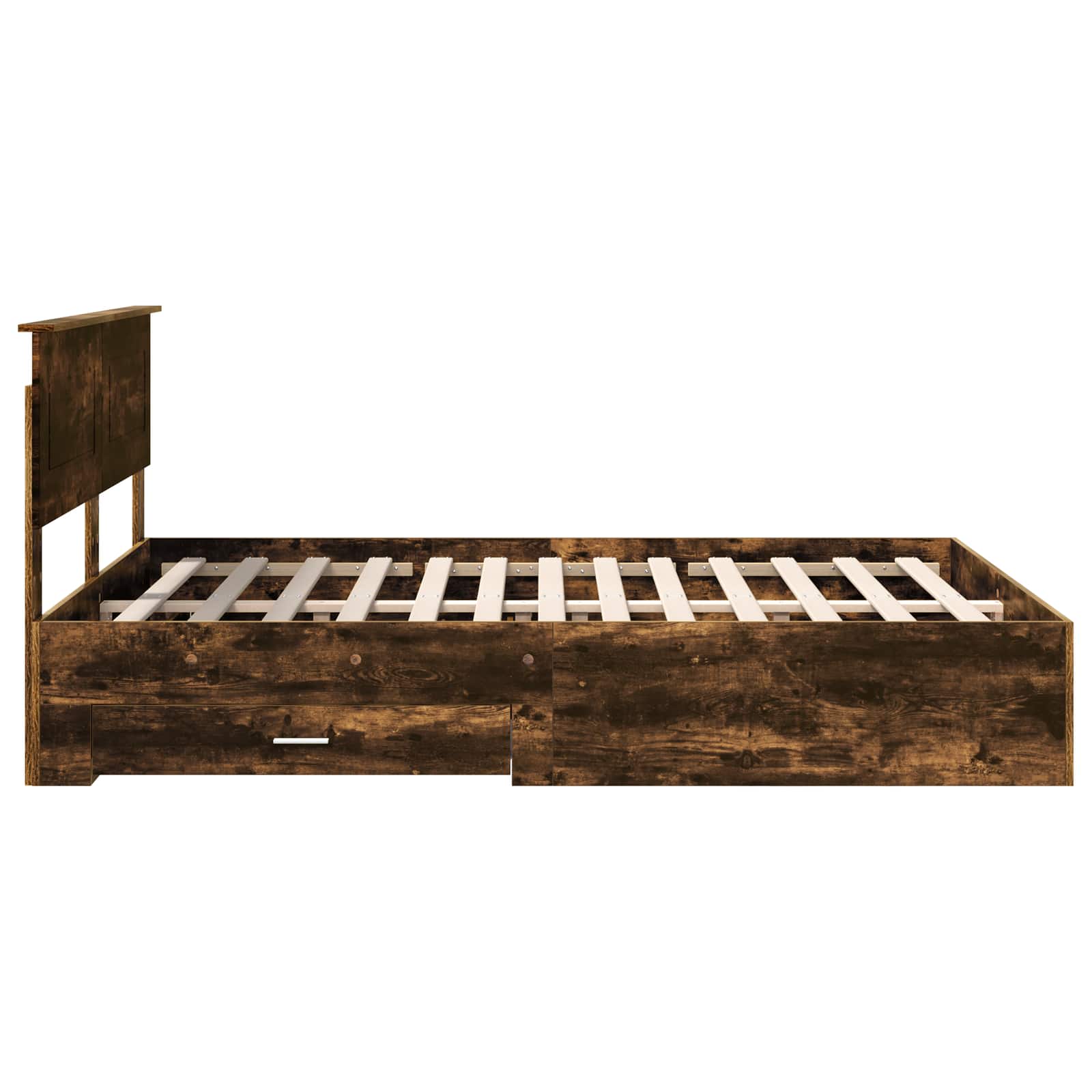 Σκελετός Κρεβατιού με κεφαλάρι Καπνιστό Δρύς 140 x 190 cm