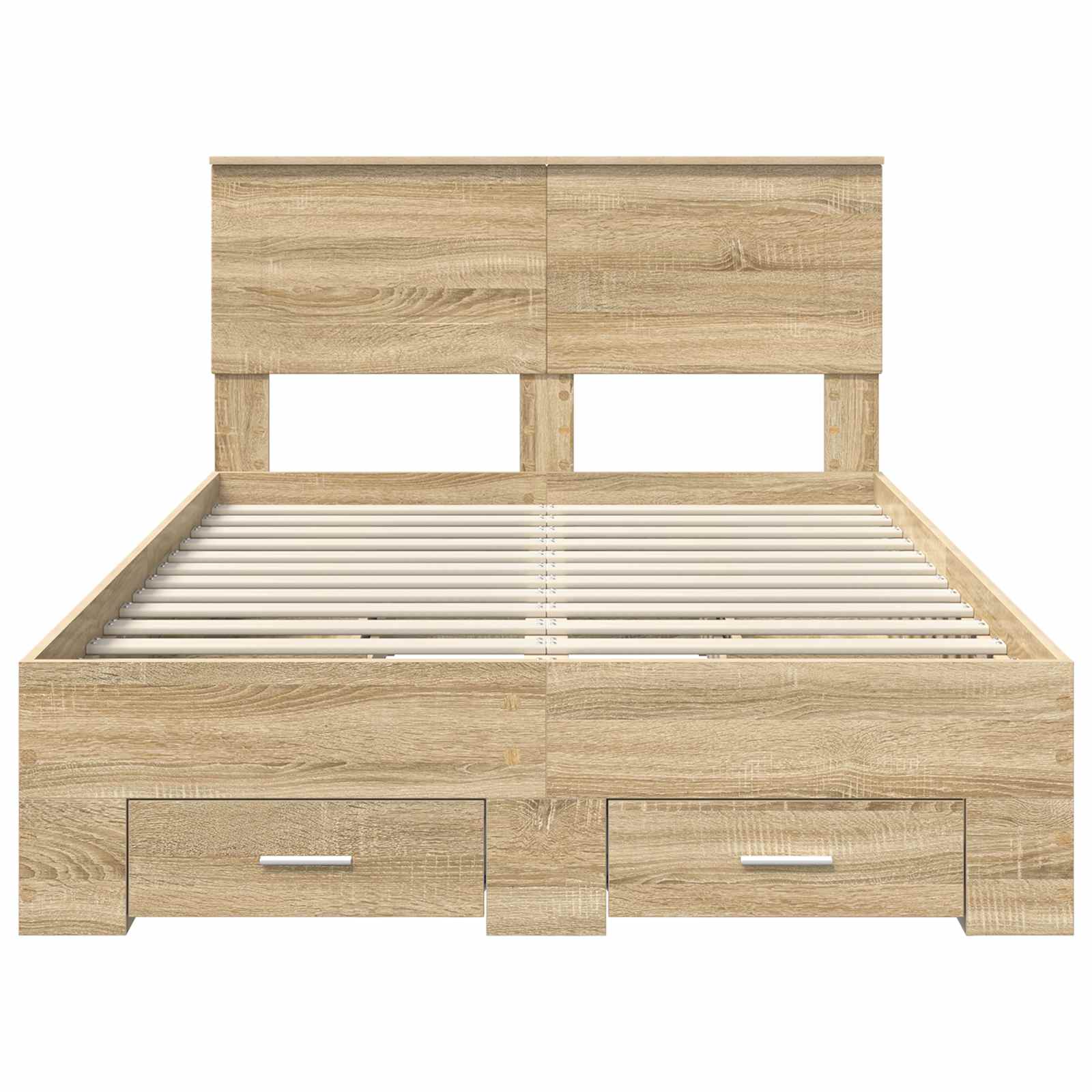 Σκελετός Κρεβατιού Δρύς Sonoma 135 x 190 cm Επεξεργασμένο ξύλο