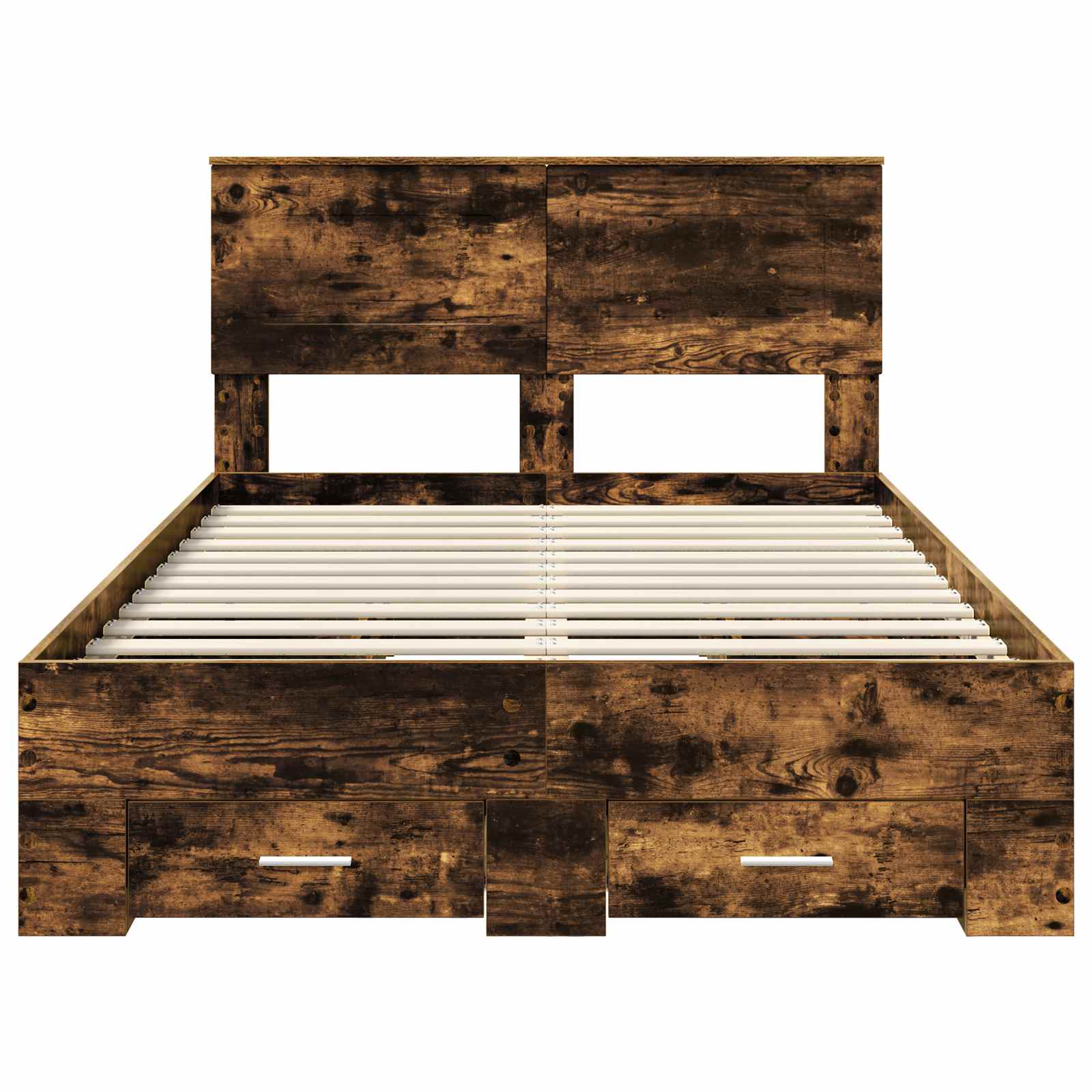 Σκελετός Κρεβατιού με κεφαλάρι Καπνιστό Δρύς 135 x 190 cm