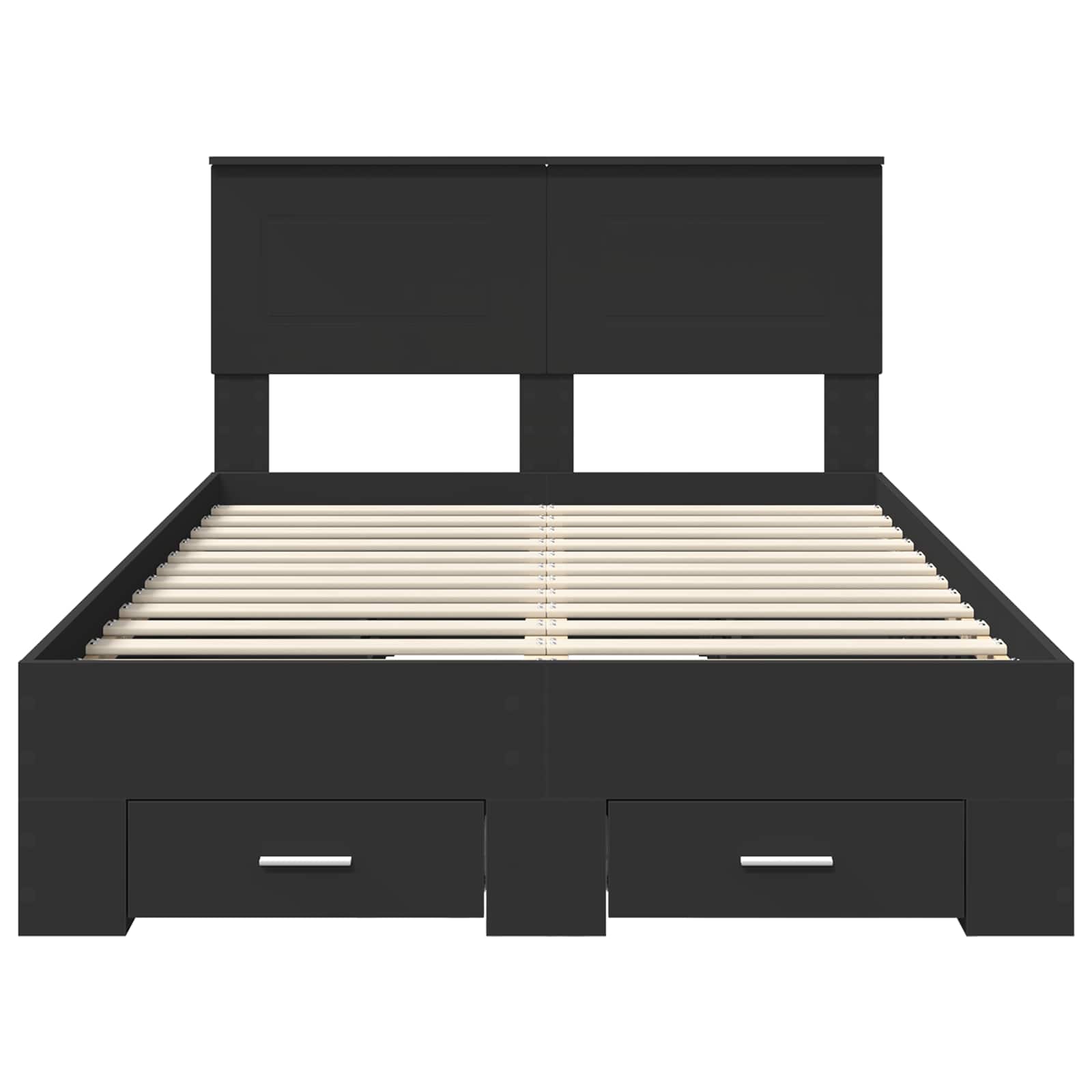 Σκελετός Κρεβατιού Μαύρο 120 x 190 cm Επεξεργασμένο ξύλο