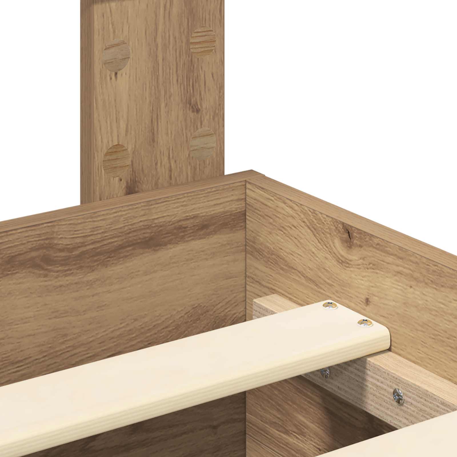Σκελετός Κρεβατιού Artisan Oak 120 x 190 cm Επεξεργασμένο ξύλο - Pakobazaar