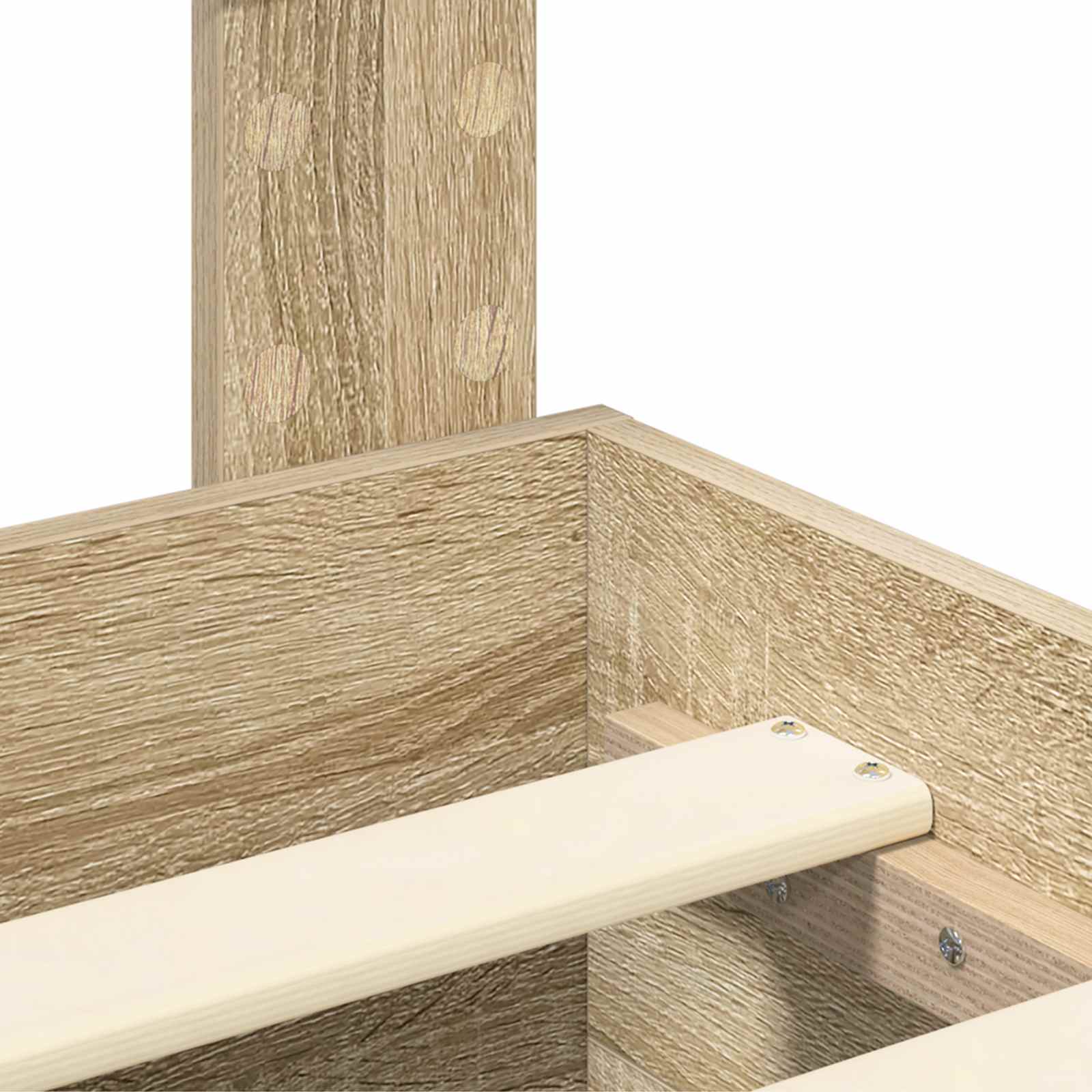 Σκελετός Κρεβατιού Δρύς Sonoma 120 x 200 cm Επεξεργασμένο ξύλο