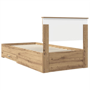 Σκελετός Κρεβατιού Artisan Oak 100 x 200 cm Επεξεργασμένο Ξύλο