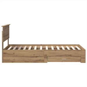 Σκελετός Κρεβατιού Artisan Oak 100 x 200 cm Επεξεργασμένο Ξύλο