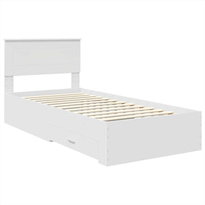 Σκελετός Κρεβατιού Λευκό 90 x 190 cm Επεξεργασμένο Ξύλο