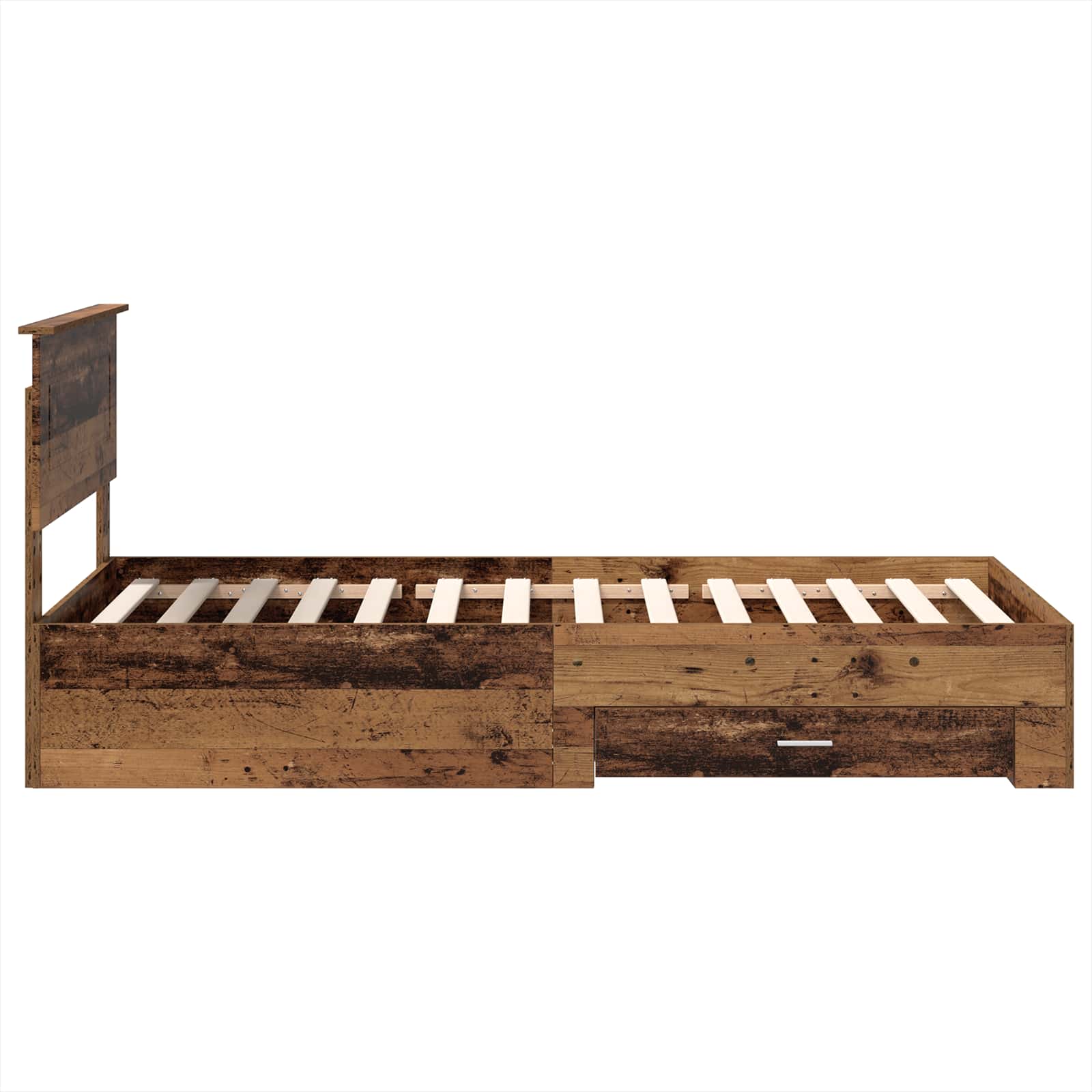 Σκελετός Κρεβατιού Παλιό ξύλο 90 x 190 cm Επεξεργασμένο ξύλο