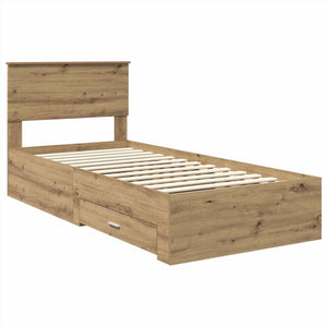 Σκελετός Κρεβατιού Artisan Oak 90 x 190 cm Επεξεργασμένο Ξύλο