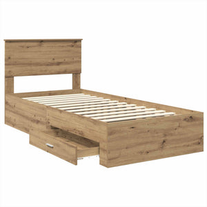 Σκελετός Κρεβατιού Artisan Oak 90 x 190 cm Επεξεργασμένο Ξύλο