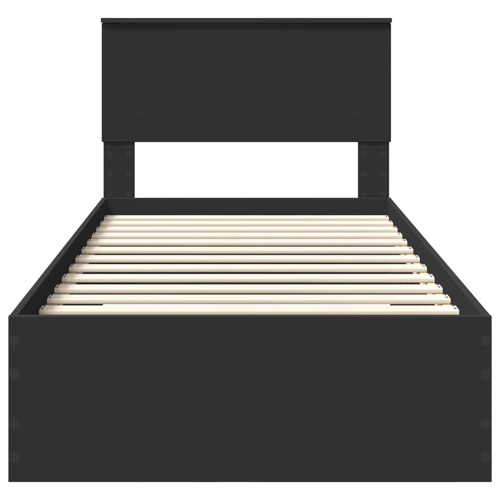 Σκελετός Κρεβατιού Μαύρο 90 x 200 cm Επεξεργασμένο ξύλο - Pakobazaar
