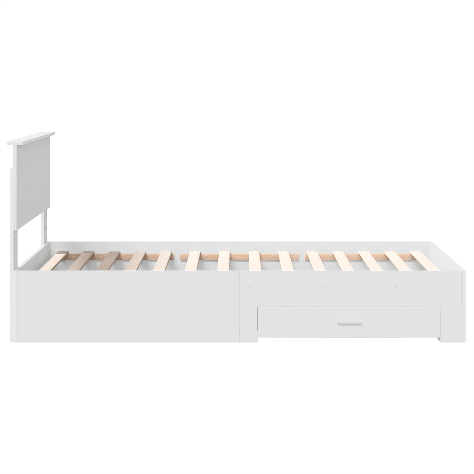 Σκελετός Κρεβατιού με κεφαλάρι Άσπρο και Ασημί 75 x 190 cm