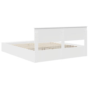 Σκελετός Κρεβατιού Λευκό 180 x 200 cm Επεξεργασμένο Ξύλο