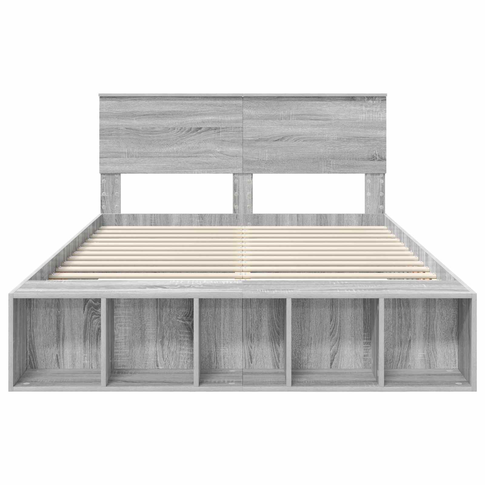 Σκελετός Κρεβατιού με ράφι Γκρίζο Σονομα 150 x 200 cm