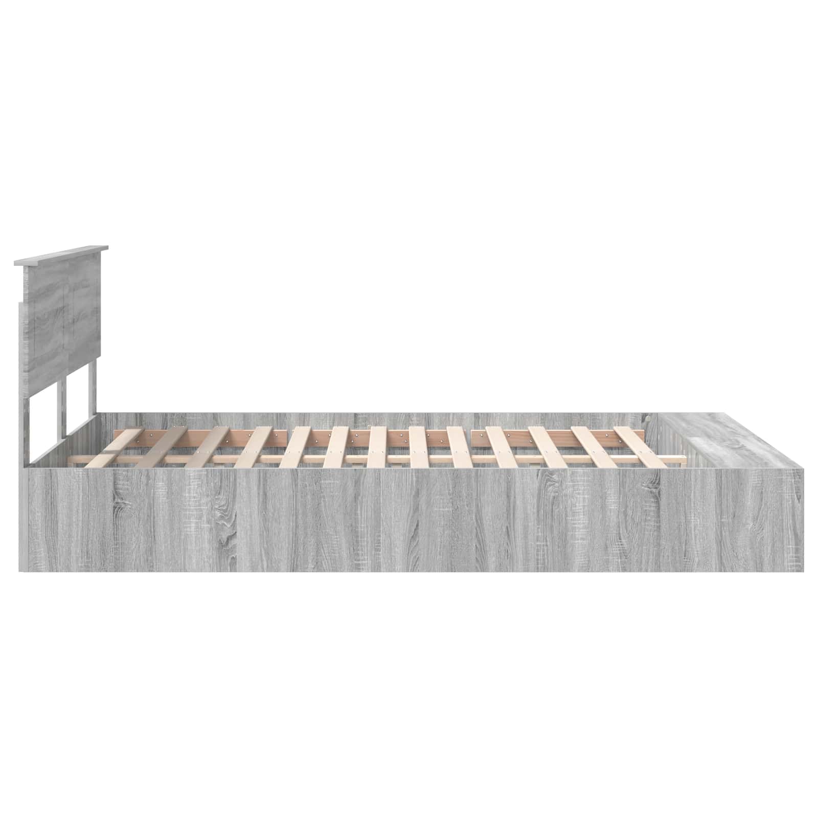 Σκελετός Κρεβατιού με ράφι Γκρίζο Σονομα 140 x 190 cm