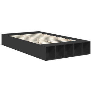 Σκελετός Κρεβατιού Μαύρο 135 x 190 cm Επεξεργασμένο Ξύλο
