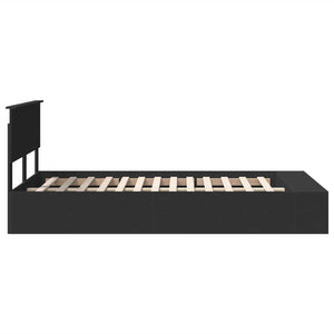 Σκελετός Κρεβατιού Μαύρο 120 x 190 cm Επεξεργασμένο ξύλο - Pakobazaar