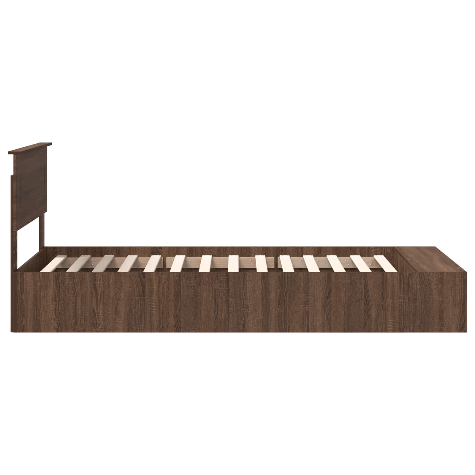 Σκελετός Κρεβατιού Καφέ δρυς 100 x 200 cm Επεξεργασμένο ξύλο