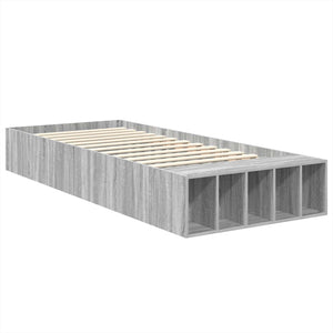 Σκελετός Κρεβατιού Γκρίζο Σονομα 90 x 190 cm Επεξεργασμένο ξύλο - Pakobazaar