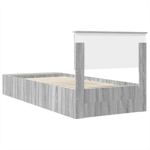 Σκελετός Κρεβατιού Γκρίζο Σονομα 90 x 190 cm Επεξεργασμένο ξύλο - Pakobazaar