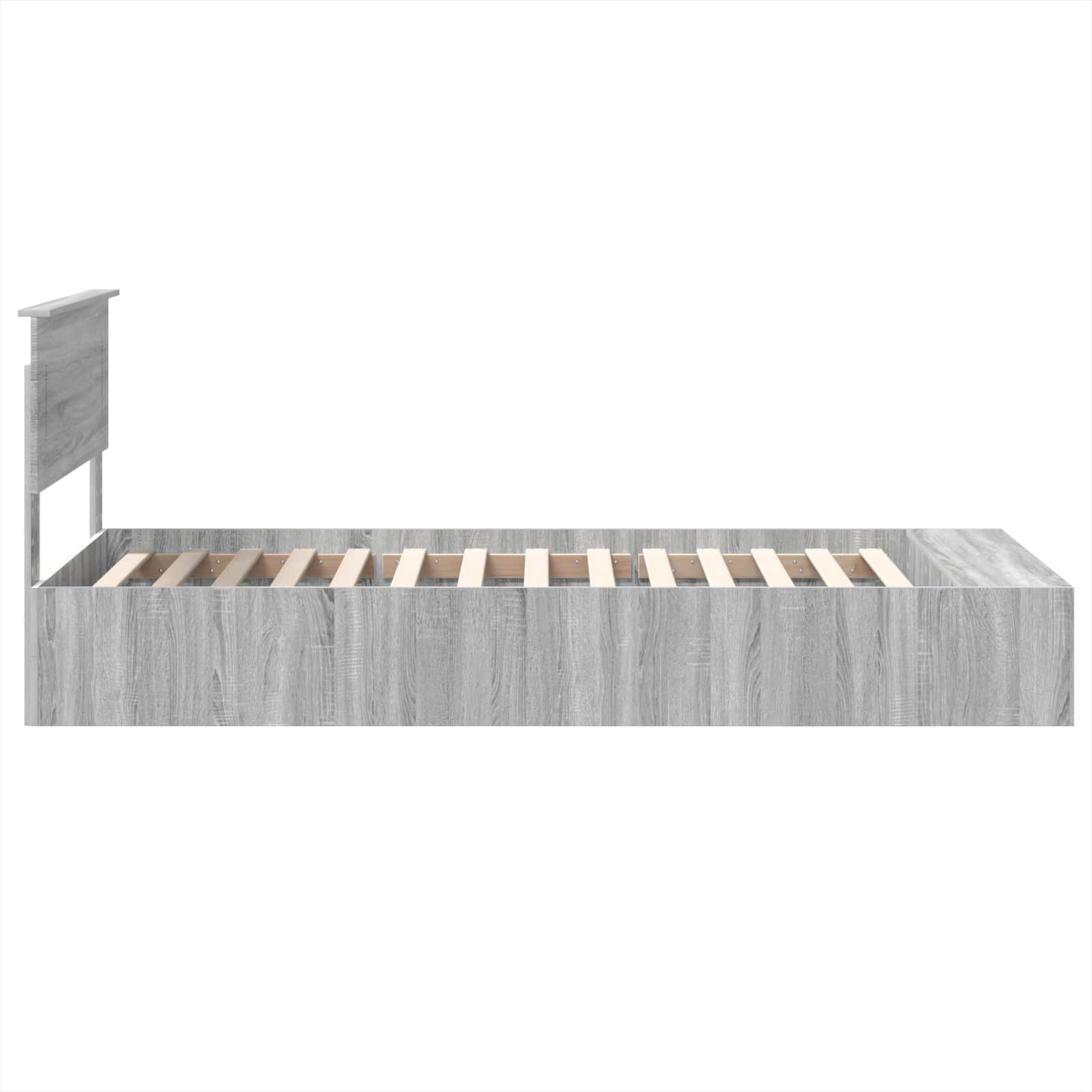 Σκελετός Κρεβατιού Γκρίζο Σονομα 75 x 190 cm Επεξεργασμένο ξύλο