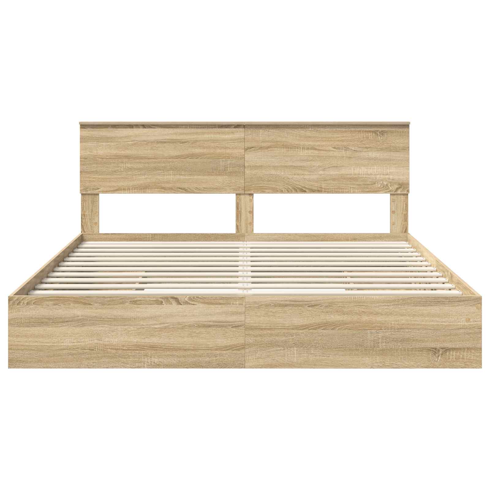 Κρεβάτι Αποθήκης Δρύς Sonoma 200 x 200 cm Επεξεργασμένο Ξύλο