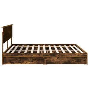 Κρεβάτι Αποθήκης Καπνιστό Δρύς 180 x 200 cm Επεξεργασμένο ξύλο - Pakobazaar