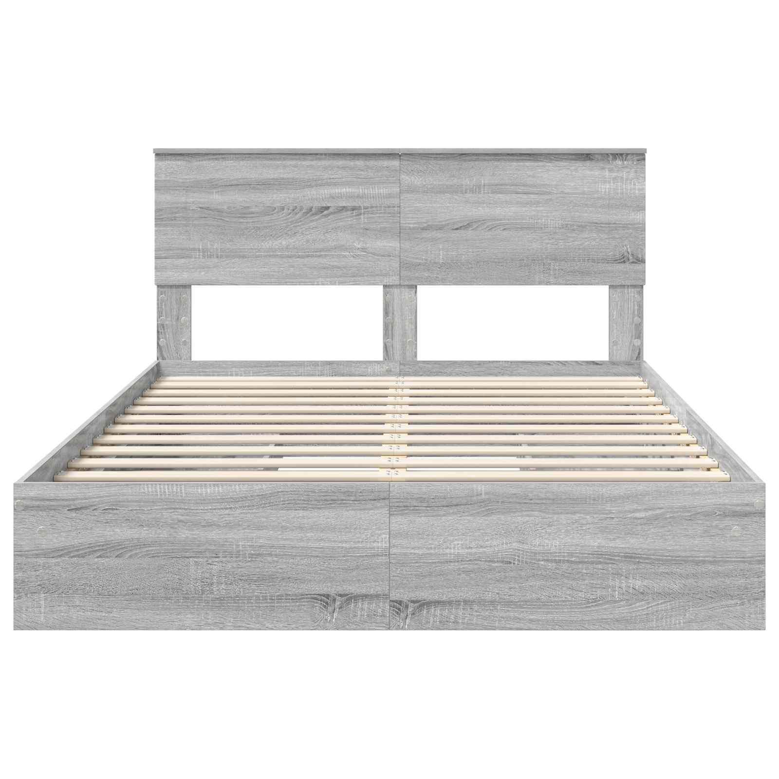 Κρεβάτι Αποθήκης Γκρίζο Σονομα 150 x 200 cm Επεξεργασμένο ξύλο