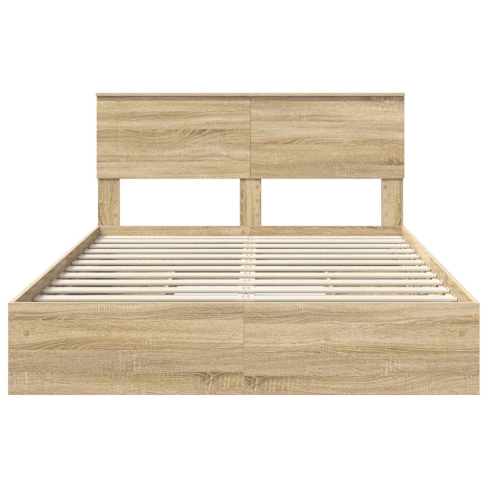 Κρεβάτι Αποθήκης Δρύς Sonoma 140 x 190 cm Επεξεργασμένο ξύλο