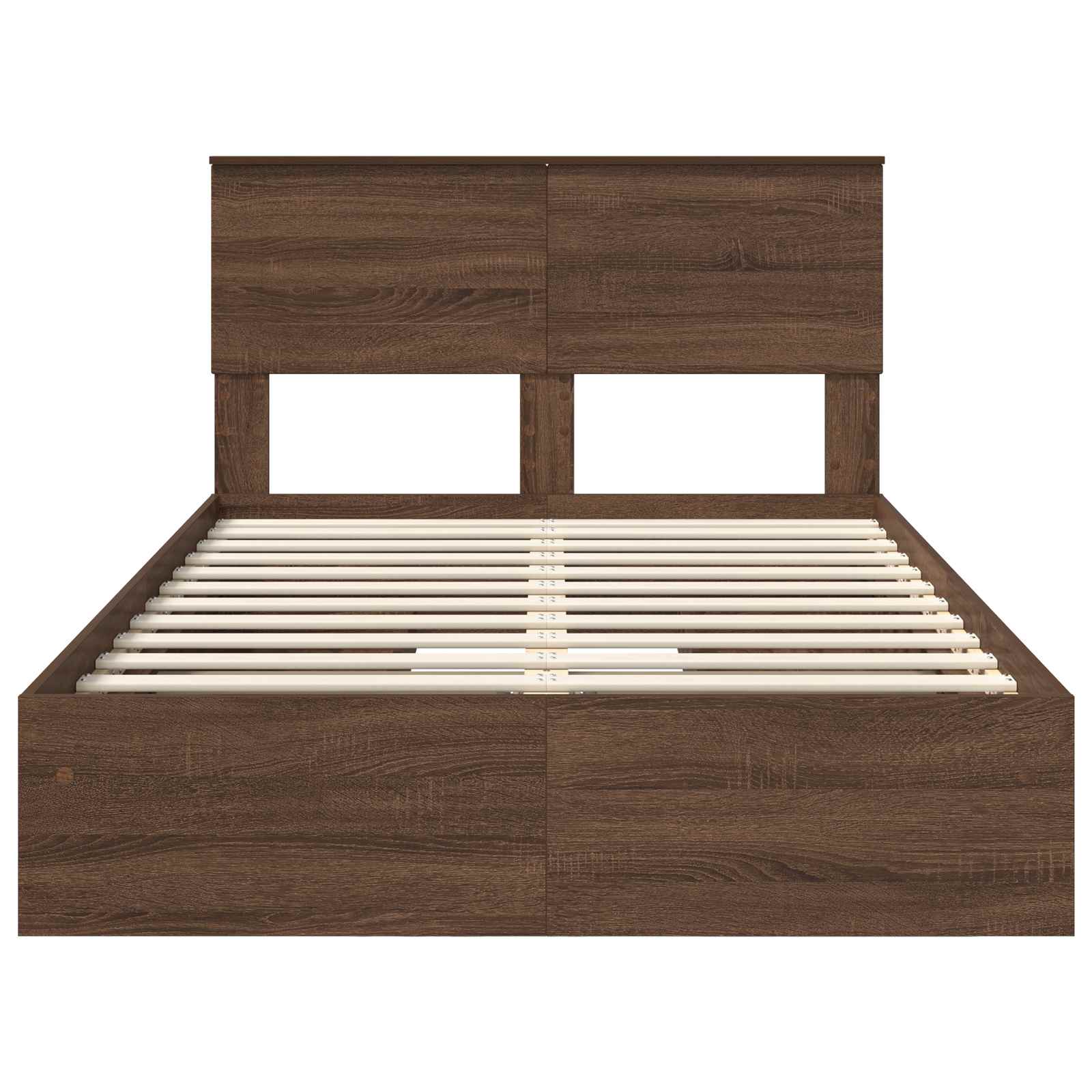 Κρεβάτι Αποθήκης Καφέ δρυς 135 x 190 cm Επεξεργασμένο Ξύλο - Pakobazaar