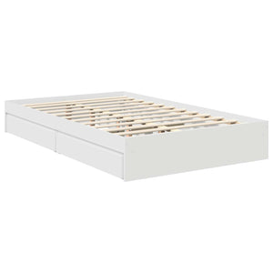 Κρεβάτι Αποθήκης Λευκό 120 x 190 cm Επεξεργασμένο Ξύλο