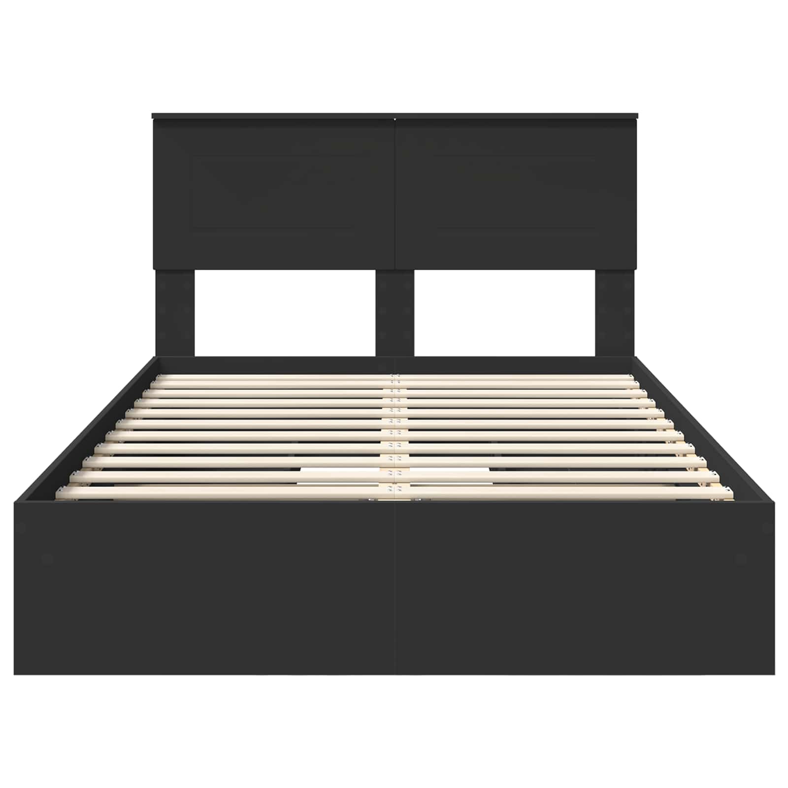 Κρεβάτι Αποθήκης Μαύρο 120 x 190 cm Επεξεργασμένο ξύλο - Pakobazaar