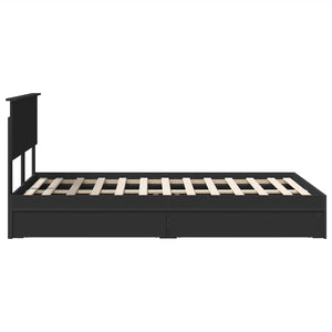 Κρεβάτι Αποθήκης Μαύρο 120 x 190 cm Επεξεργασμένο ξύλο - Pakobazaar