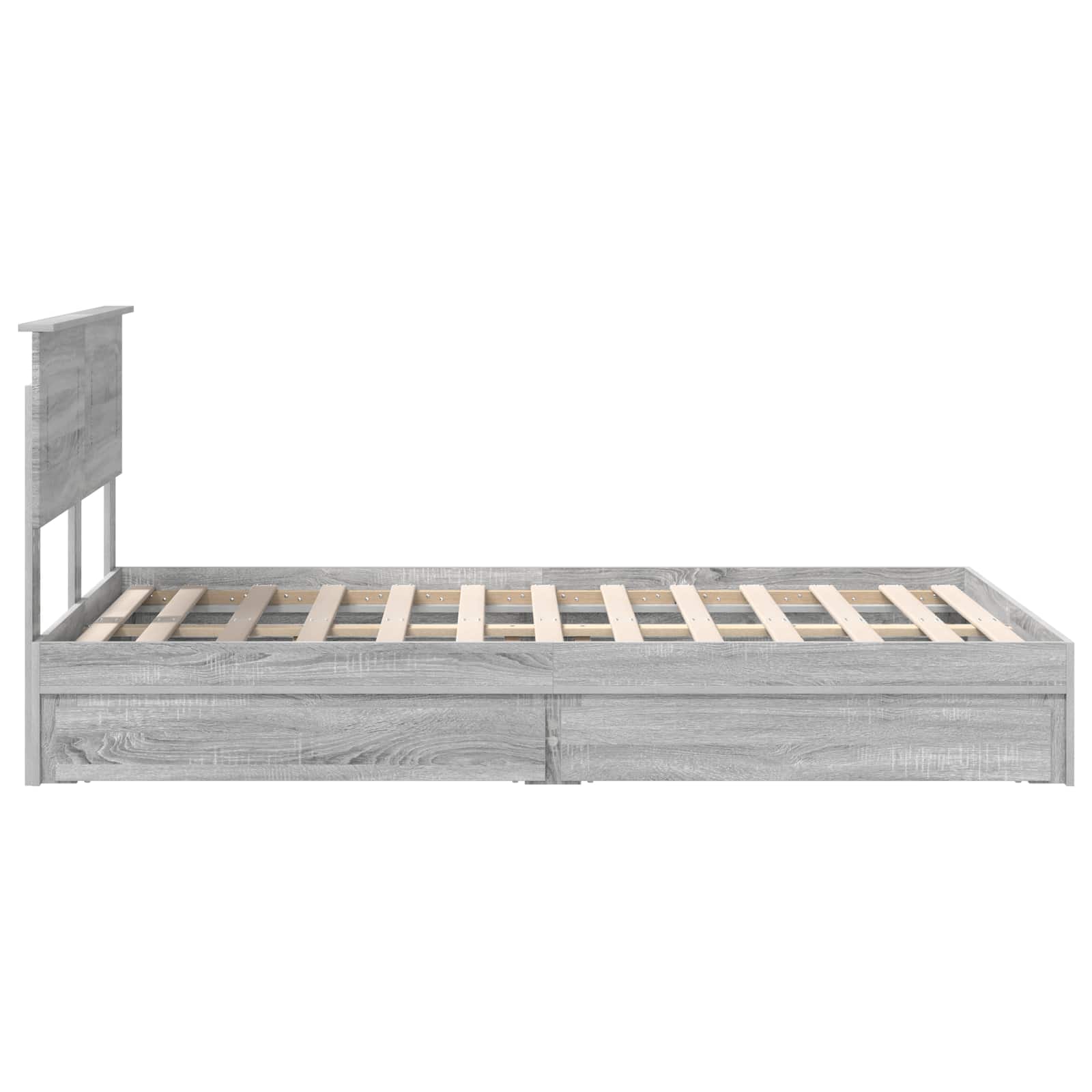 Κρεβάτι Αποθήκης Γκρίζο Σονομα 120 x 200 cm Επεξεργασμένο Ξύλο