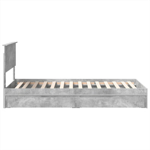 Κρεβάτι Αποθήκης Σκυρόδεμα Γκρι 90 x 200 cm Επεξεργασμένο Ξύλο