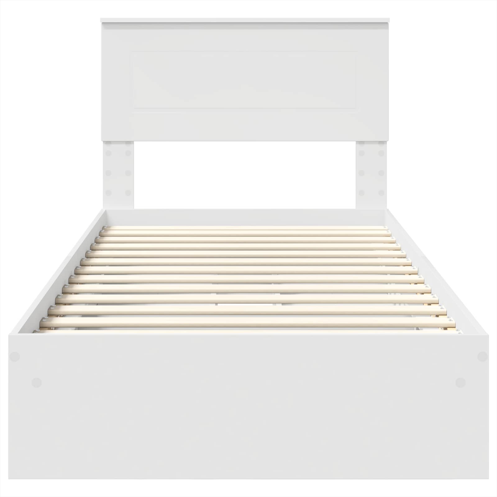 Κρεβάτι Αποθήκης Λευκό 90 x 190 cm Επεξεργασμένο ξύλο