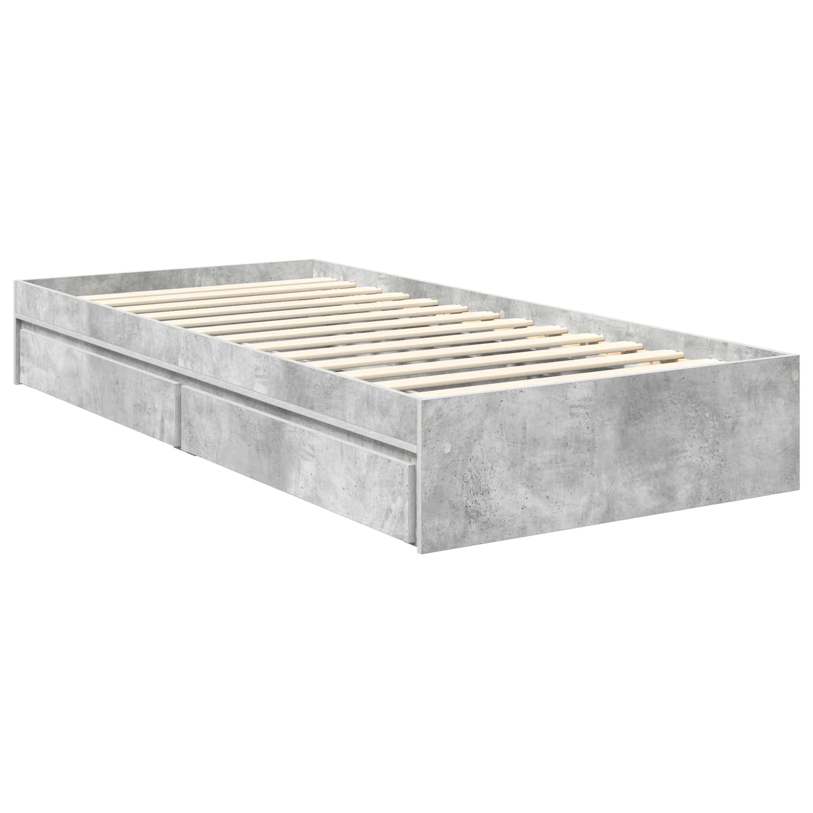 Κρεβάτι Αποθήκης Σκυρόδεμα Γκρι 90 x 200 cm Επεξεργασμένο Ξύλο