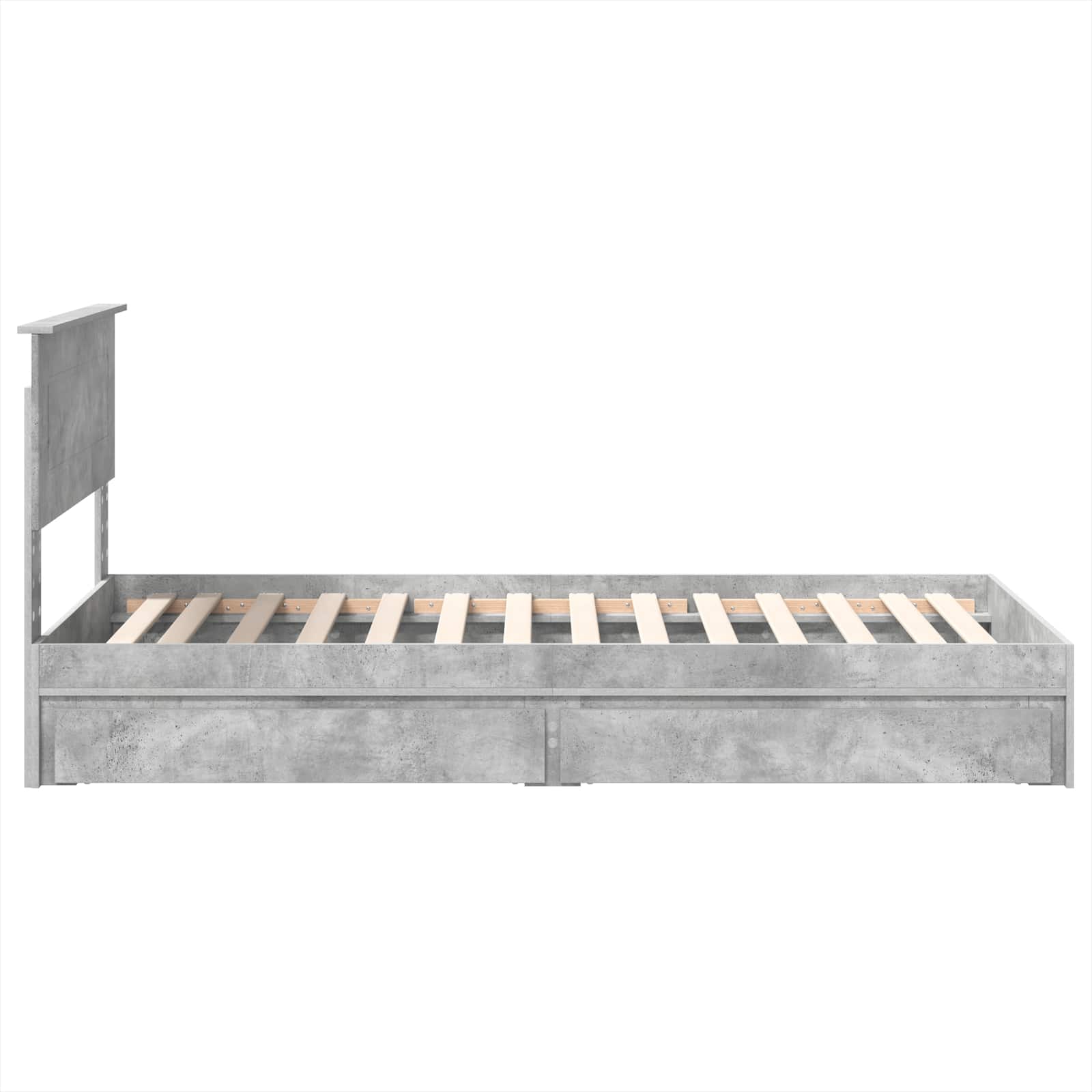 Κρεβάτι Αποθήκης Σκυρόδεμα Γκρι 90 x 200 cm Επεξεργασμένο Ξύλο