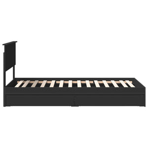 Κρεβάτι Αποθήκης Μαύρο 75 x 190 cm Επεξεργασμένο Ξύλο