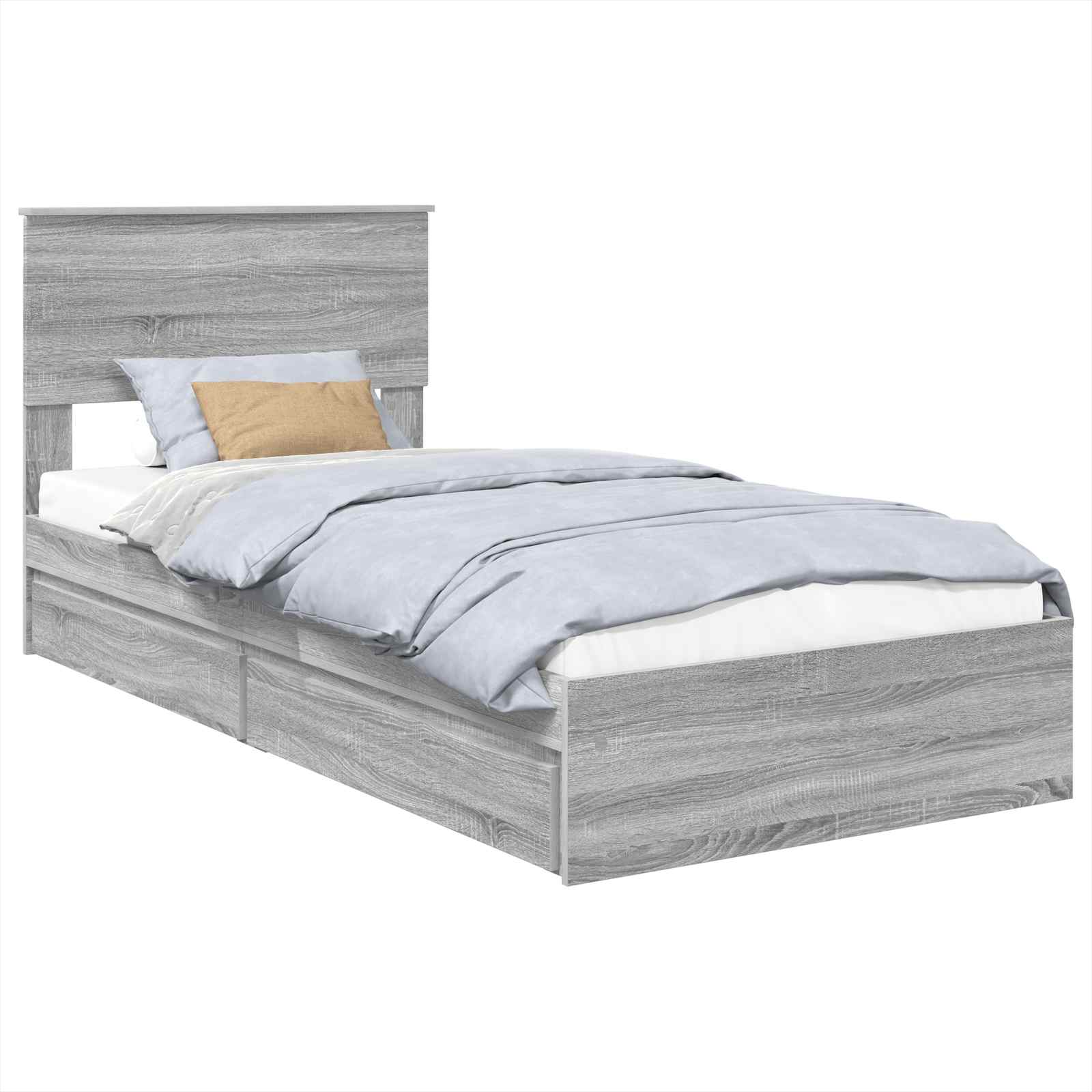 Κρεβάτι Αποθήκης Γκρίζο Σονομα 75 x 190 cm Επεξεργασμένο ξύλο