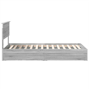 Κρεβάτι Αποθήκης Γκρίζο Σονομα 75 x 190 cm Επεξεργασμένο Ξύλο