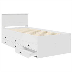 Καναπές Κρεβάτι Λευκό και Μαύρο 100 x 200 cm Επεξεργασμένο Ξύλο