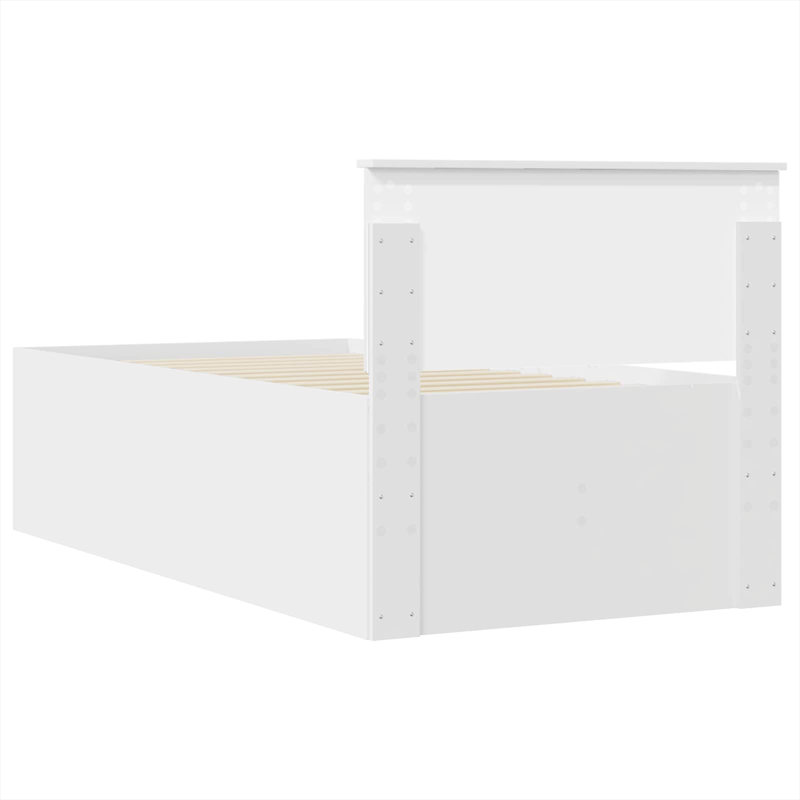 Καναπές Κρεβάτι Λευκό και Μαύρο 100 x 200 cm Επεξεργασμένο Ξύλο