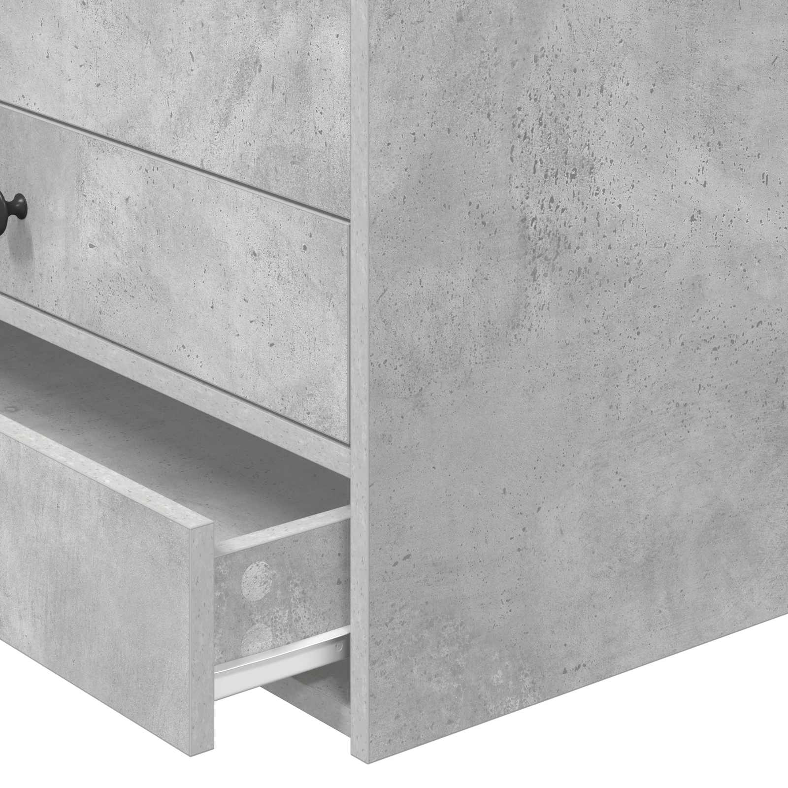 Καναπές Κρεβάτι με συρτάρι Σκυρόδεμα Γκρι και Μαύρο 90 x 190 cm