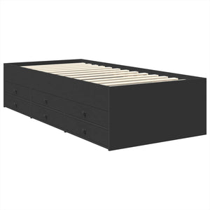 Καναπές Κρεβάτι με συρτάρι Μαύρο 90 x 200 cm Επεξεργασμένο ξύλο - Pakobazaar