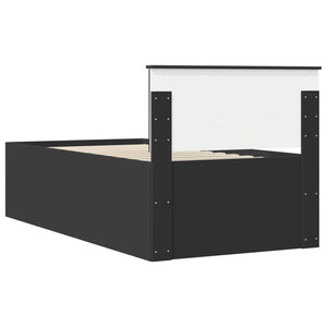 Καναπές Κρεβάτι με συρτάρι Μαύρο 90 x 200 cm Επεξεργασμένο ξύλο - Pakobazaar