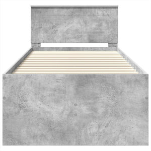 Καναπές Κρεβάτι με συρτάρι Σκυρόδεμα Γκρι και Μαύρο 90 x 200 cm
