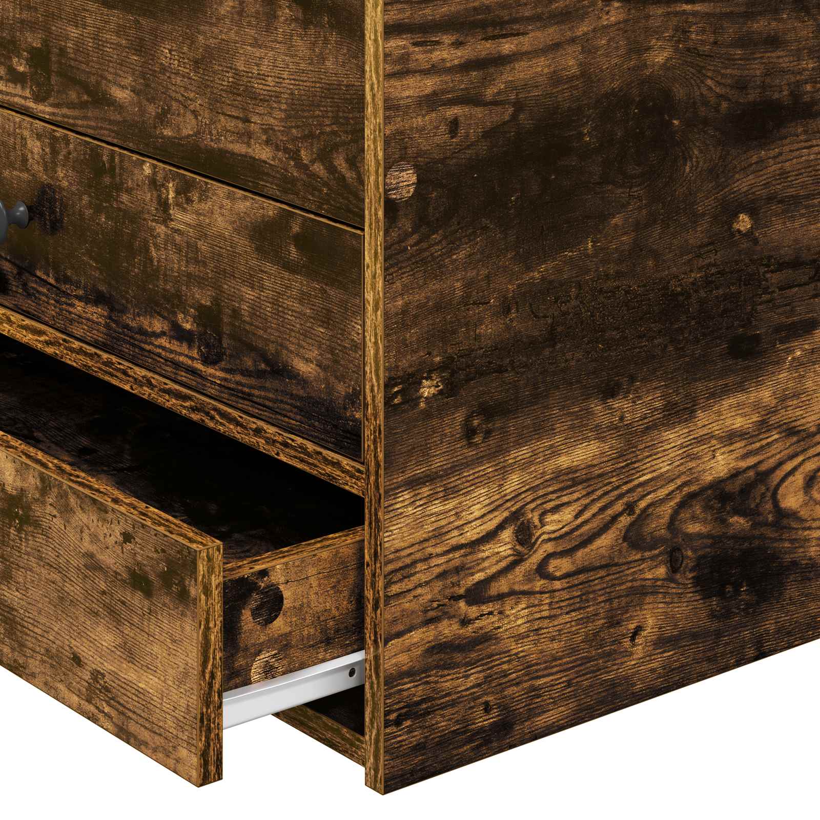 Καναπές Κρεβάτι με συρτάρι Φουσκωτό δρυς και Μαύρο 90 x 200 cm