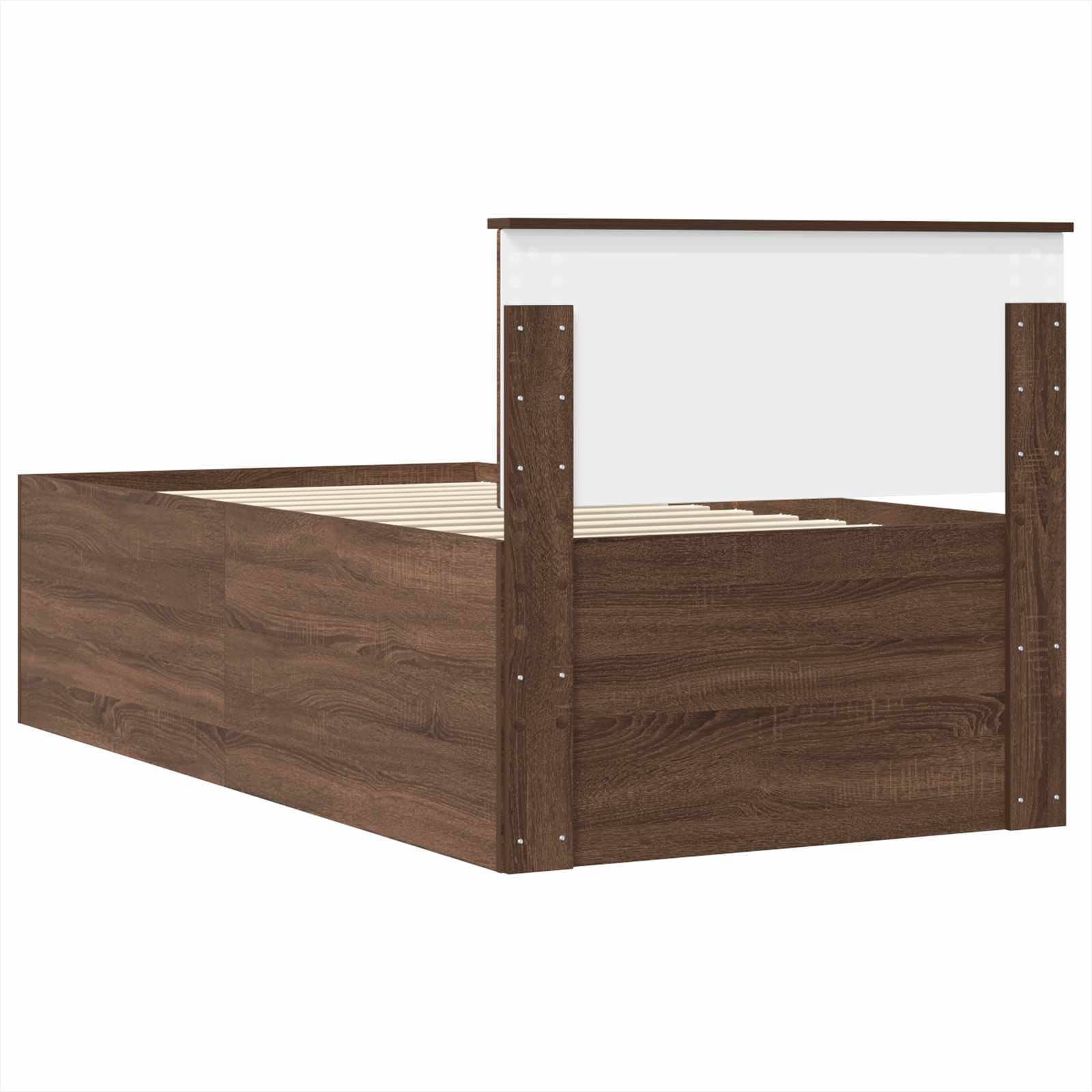 Καναπές Κρεβάτι με συρτάρι Καφέ δρυς και Μαύρο 75 x 190 cm