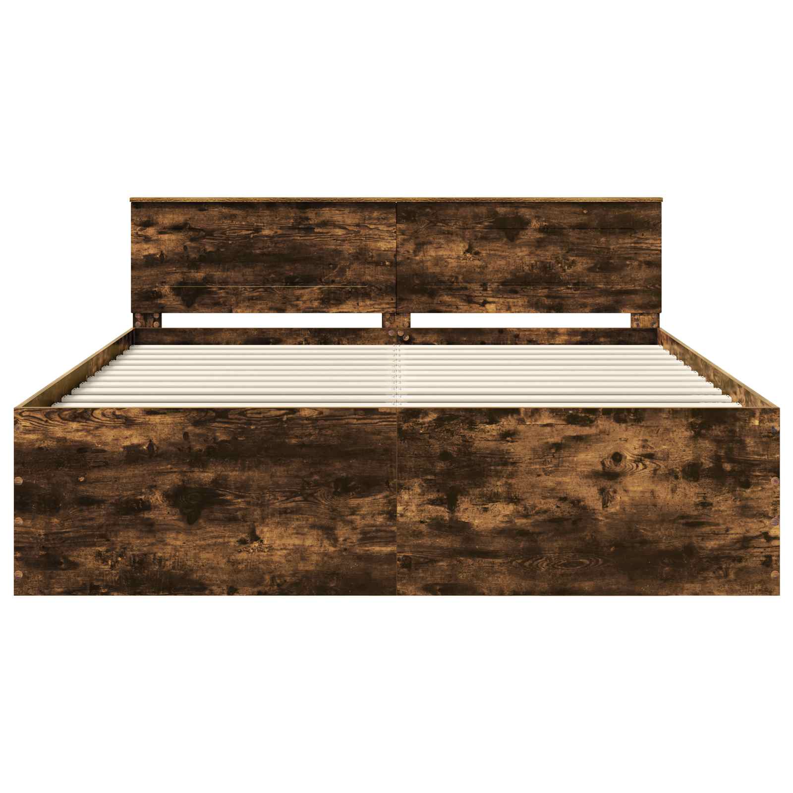 Σκελετός Κρεβατιού με κεφαλάρι Καπνιστό Δρύς 200 x 200 cm - Pakobazaar